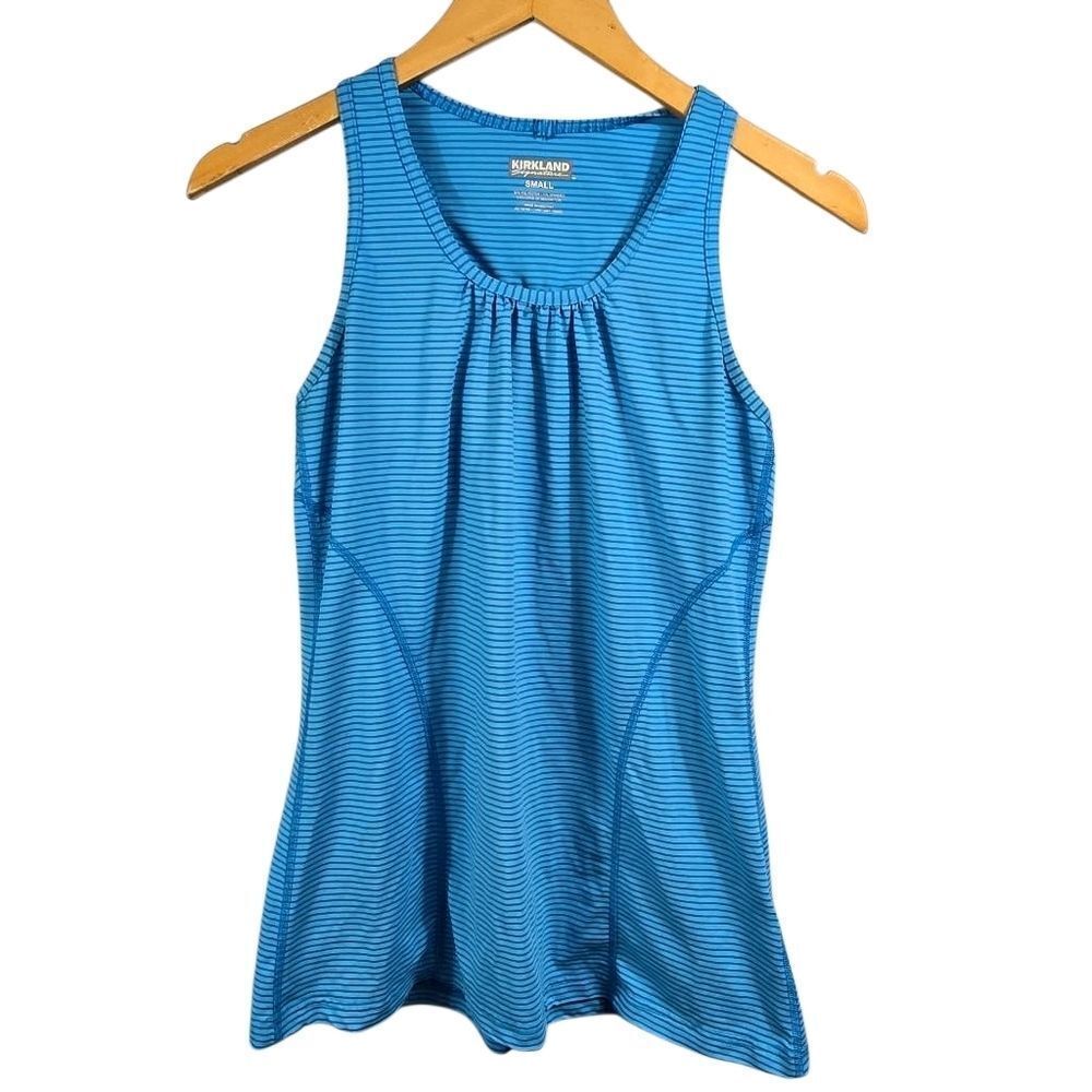 Kirkland Signature Blue Striped Athletic Tank – Racerback Size S